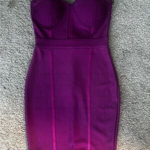 Haute Monde Vibrant Purple Mini Dress